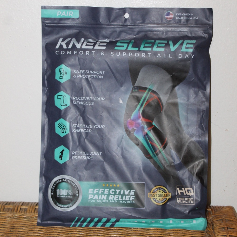 Modvel Knee Brace Compression Sleeves.  Set of 2. Sz. M